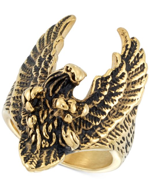 Legacy For Men By Simone I. Legacy for by Simone I. Smith Yellow Black Ion-Plated Eagle Ring in Stainless Steel