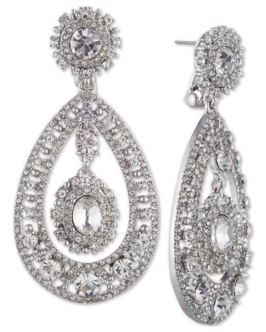 Marchesa Crystal Filigree Chandelier Earrings