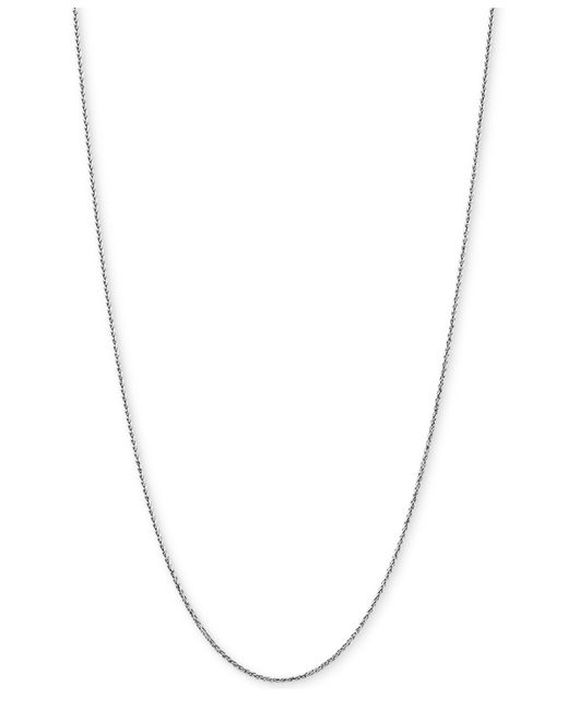 Italian Gold Wheat Link 18 Chain Necklace in 14k White
