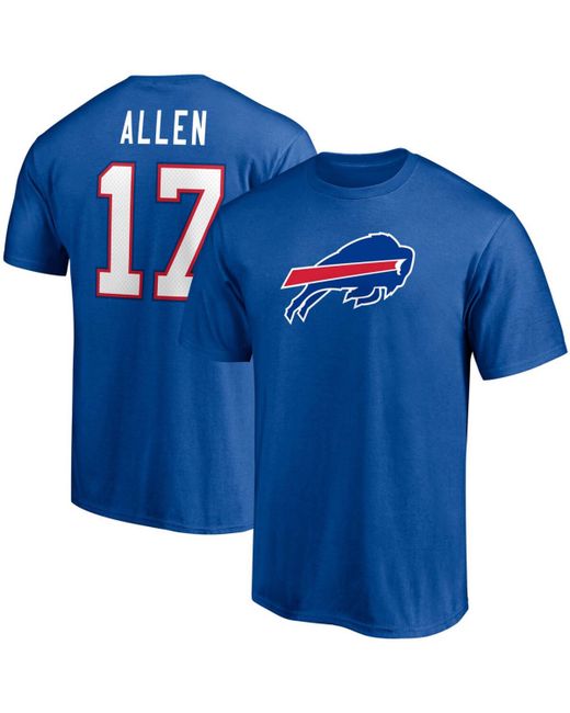 Fanatics Josh Allen Buffalo Bills Player Icon Name and Number T-shirt