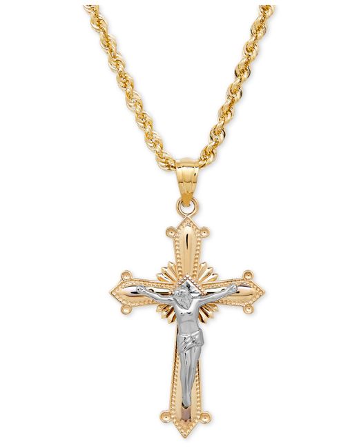 Macy's Crucifix Cross Pendant Necklace in 14k Gold and
