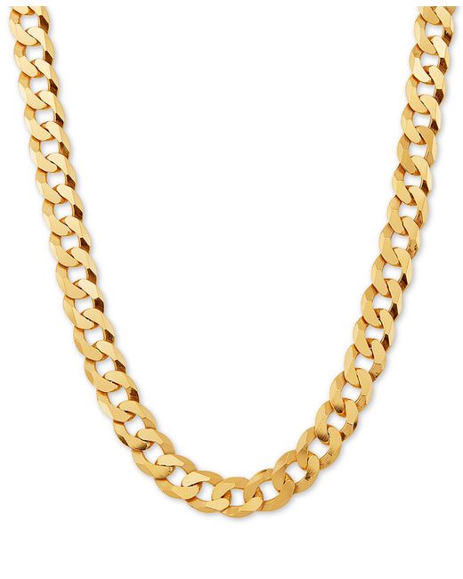 Macy's Curb Link 24 Chain Necklace in 18k Gold-Plated Sterling