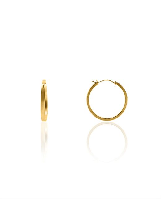 Oma The Label Shiny Jordan 18K Gold Plated Brass Medium Hoop Earrings 1.2