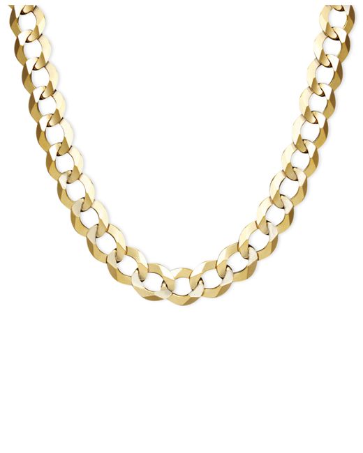 Macy's 22 Curb Chain Necklace 7mm in Solid 14k Gold