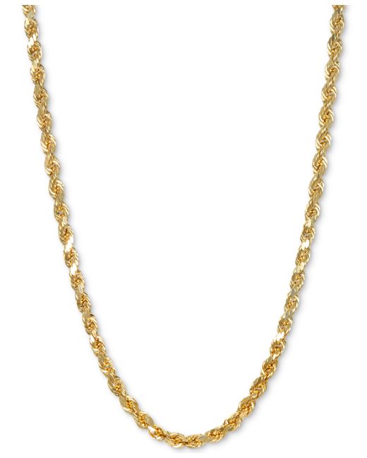 Italian Gold Rope Chain Necklace in 14k Gold