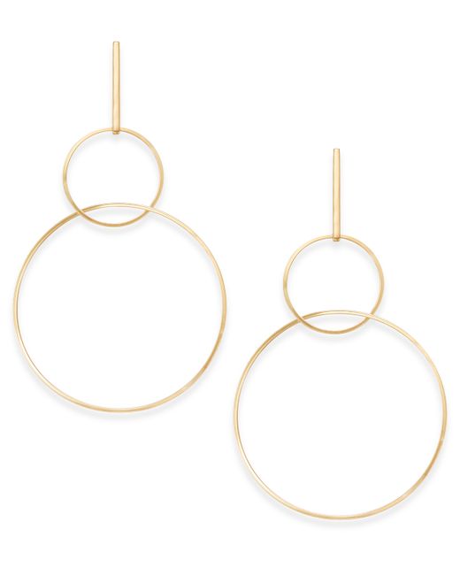 INC International Concepts Tone Interlocking Hoop Statement Earrings Created for Macys