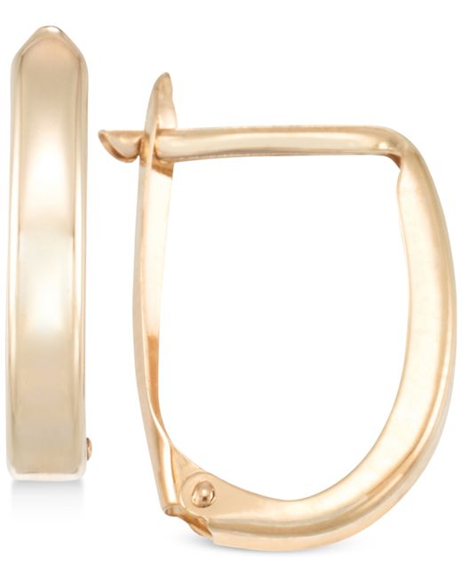 Macy's Polished U-Hoop Earrings in 10k Gold