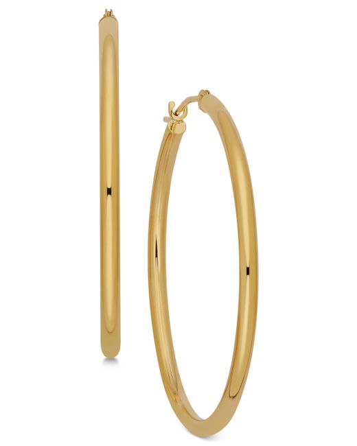 Macy's Polished Tube Hoop Earrings in 14k Gold