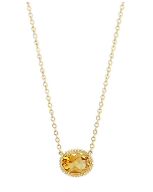 Macy's Gemstone Twist Gallery Necklace in 14k Gold
