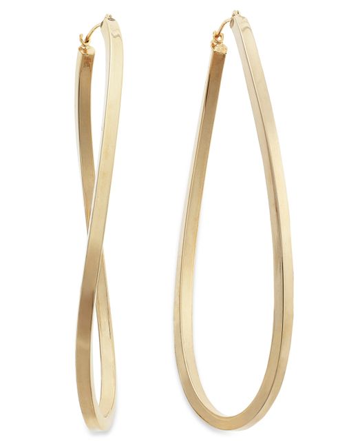 Macy's Figure 8 Hoop Earrings in 14k Gold Vermeil 60mm