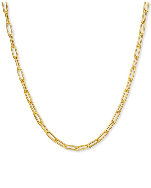 Italian Gold Paperclip Link 24 Chain Necklace in 14k Gold