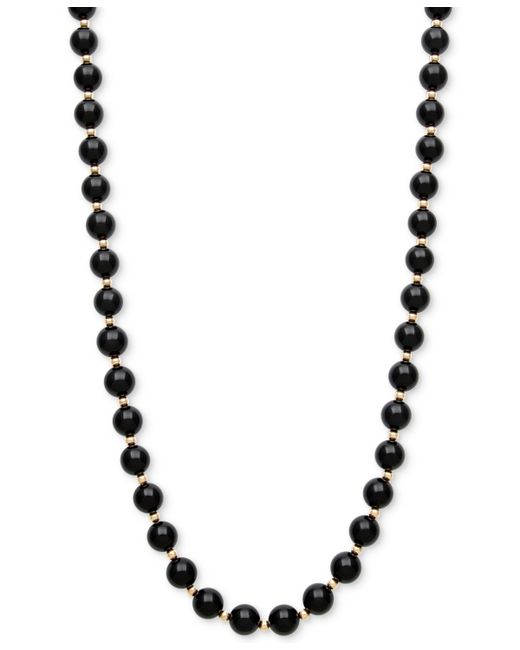 Macy's Onyx Bead Necklace 8mm in 10k Gold