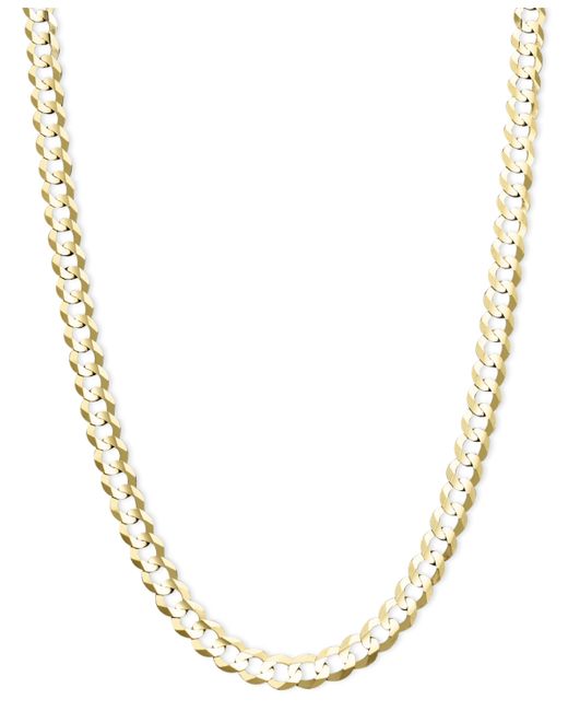 Italian Gold 22 Curb Chain Necklace 4-5/8mm in Solid 14k Gold
