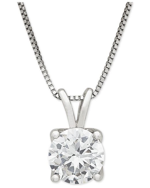 Grown With Love Lab Grown Diamond Solitaire 18 Pendant Necklace 1 ct. t.w. in 14k