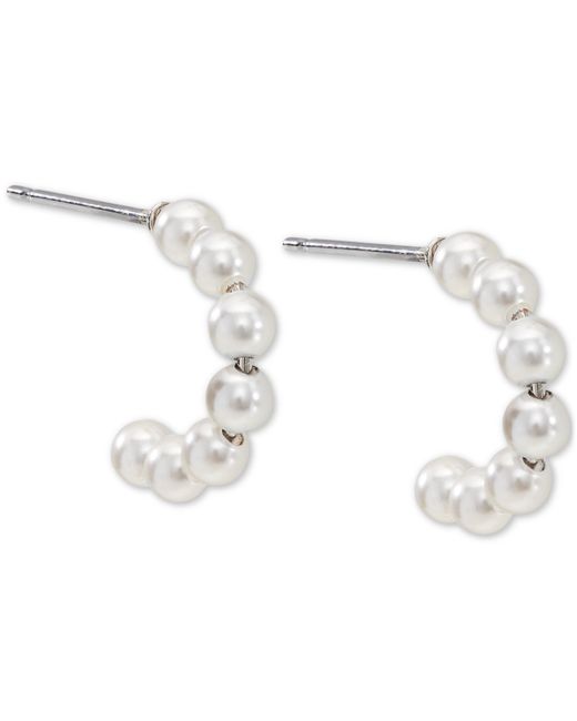 Ava Nadri Imitation Pearl J-Hoop Earrings