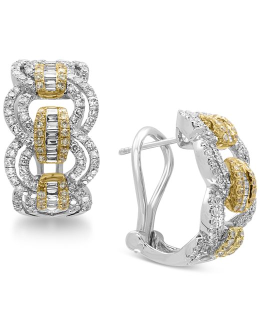 Effy Collection Duo by Effy Diamond Hoop Earrings 1-1/5 ct. t.w. in 14k Gold and