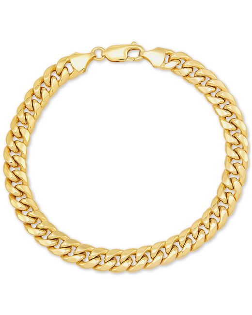 Italian Gold Miami Cuban Link 9-1/2 Chain Braceletin 10k