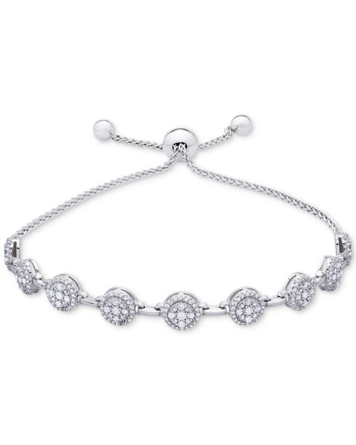 Macy's Diamond Cluster Bolo Bracelet 1 ct. t.w. in 14k