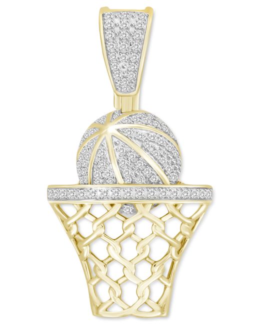 Macy's Diamond Basketball Hoop Pendant 1/5 ct. t.w. in 10k Gold