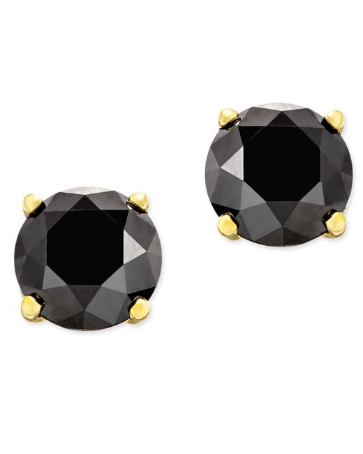 Macy's Black Diamond Stud Earrings 1-1/2 ct. t.w. in 14k White or