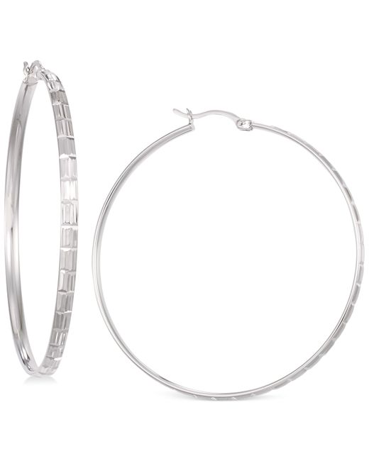 Macy's Diamond-Cut Hoop Earrings in 14K Vermeil