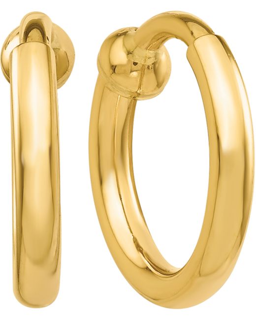 Macy's Polished Clip-On Hoop Earrings in 14k Gold