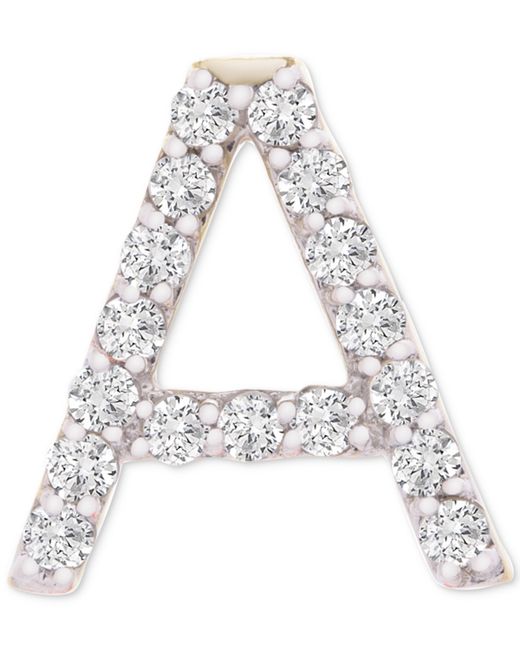 Wrapped Diamond Initial A Single Stud Earring 1/20 ct. t.w. in 14k Created for Macys