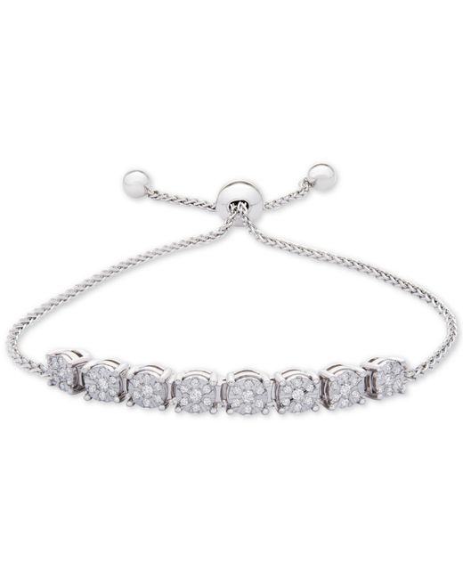 Macy's Diamond Cluster Bolo Bracelet 1/5 ct. t.w. in