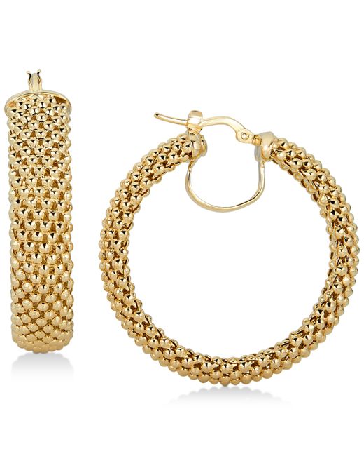Macy's Mesh Hoop Earrings in 14k Gold-Plated Sterling