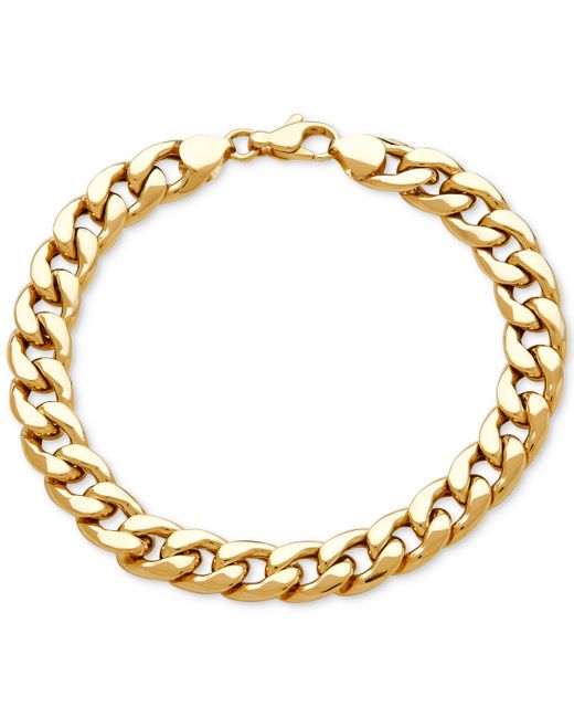 Italian Gold Heavy Curb Link Bracelet in 10k Gold