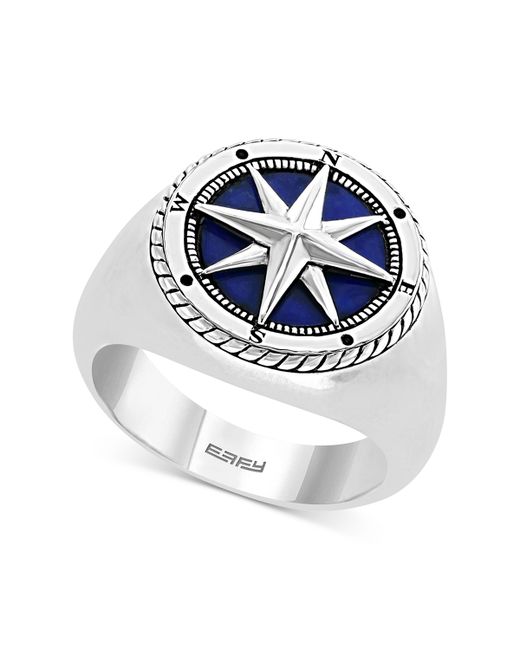 Effy Collection Effy Lapis Lazuli Compass Ring in Sterling
