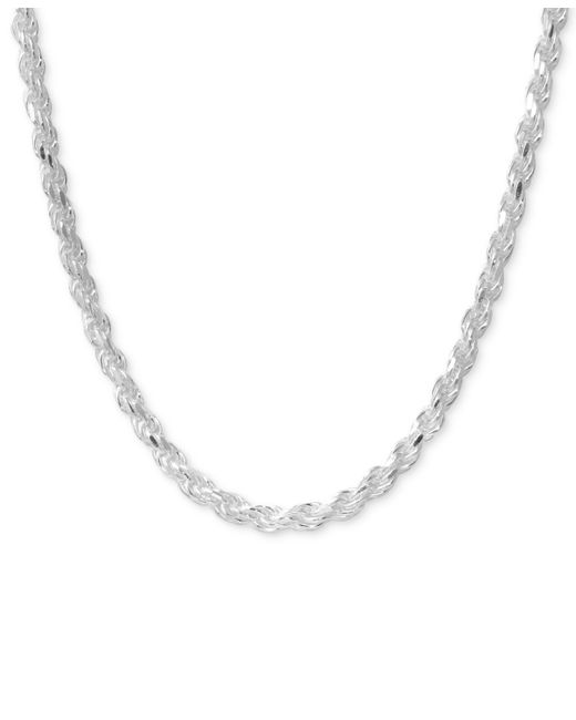 Macy's 24 Rope Chain Necklace in Sterling