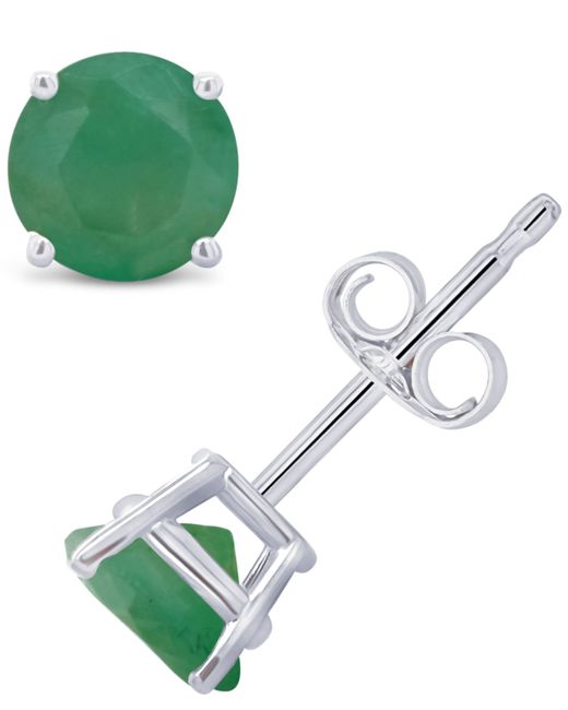 Macy's Emerald 1 ct. t.w. Stud Earrings in 14K Gold. Also Available Yellow Gold