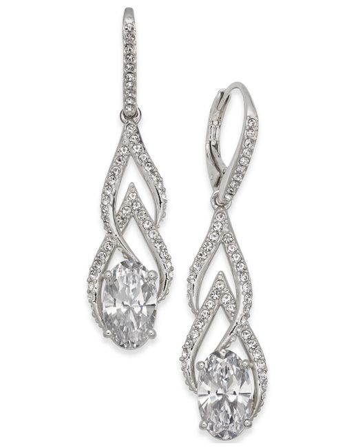 Eliot Danori Tone Crystal Pave Drop Earrings Created for Macys