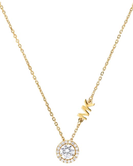 Michael Kors Sterling Silver Cubic Zirconia Pendant Necklace