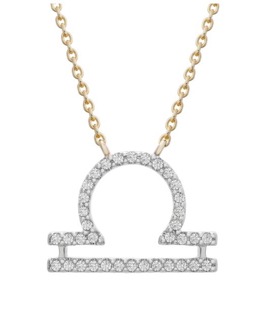 Wrapped Diamond Zodiac Pendant Necklace 1/10 ct. t.w. in 14K Gold or White