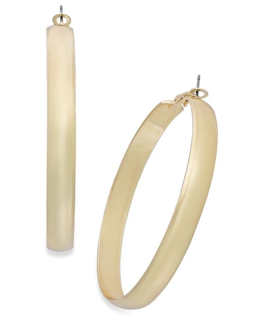 INC International Concepts Tone Large Flat Hoop Earrings 2.5 Created for Macys