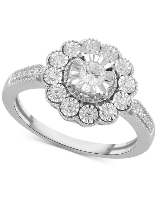Macy's Diamond Flower Statement Ring 1/3 ct. t.w. in