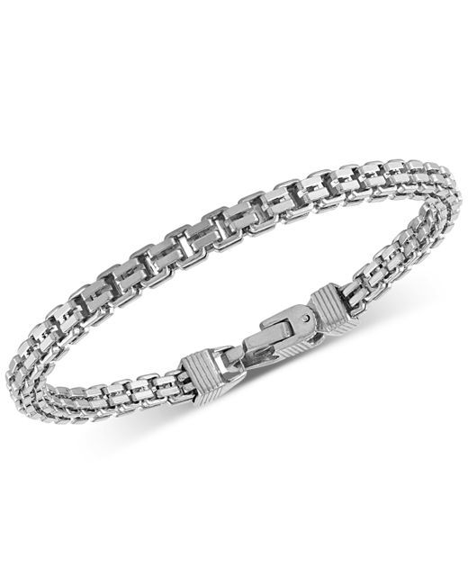 Esquire Men's Jewelry Double Box Link Bracelet in Created for Macys