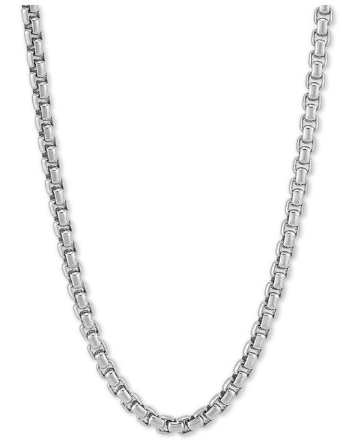 Macy's Rounded Box Link 22 Chain Necklace in Sterling