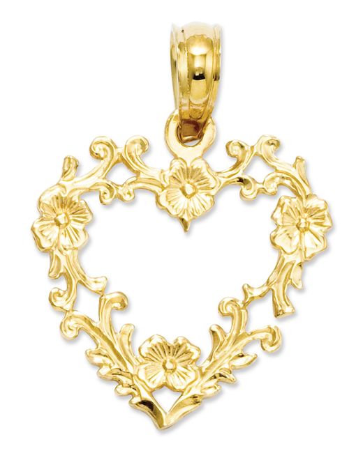 Macy's 14k Gold Charm Cut-Out Heart