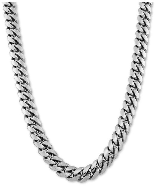 Macy's Cuban Link Chain Necklace in Sterling