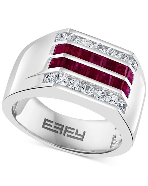 Effy Collection Effy Ruby 1 ct. t.w. White Sapphire 1-1/4 Ring in Sterling