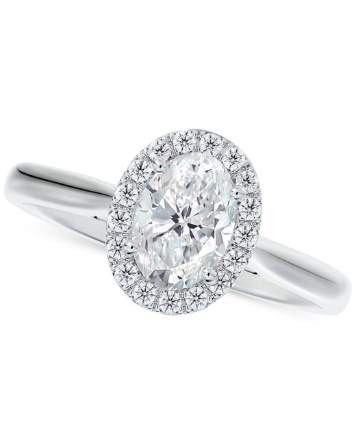 De Beers Forevermark Portfolio by Diamond Oval Halo Engagement Ring 5/8 ct. t.w. in 14k
