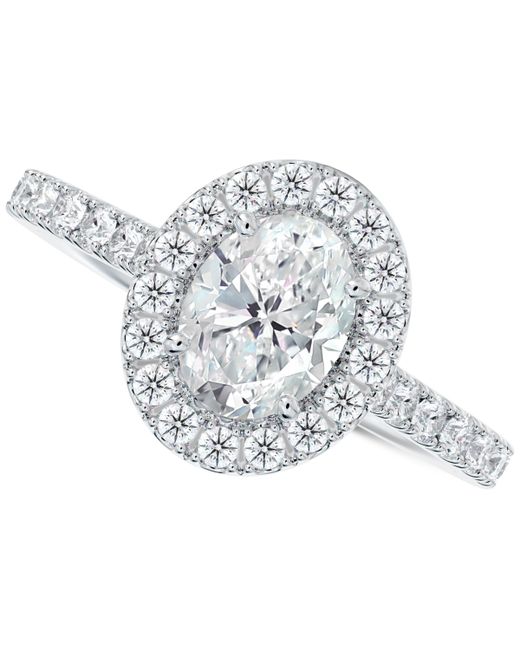 De Beers Forevermark Portfolio by Diamond Oval Halo Engagement Ring 1-1/2 ct. t.w. in 14K