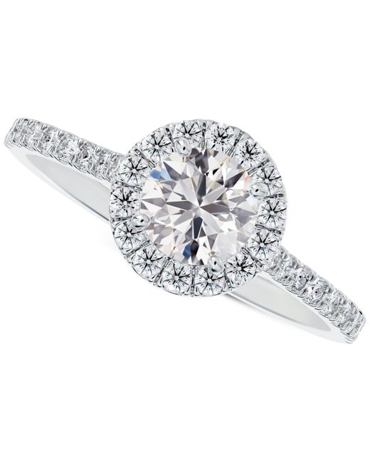 De Beers Forevermark Portfolio by Diamond Halo Engagement Ring 1 ct. t.w. in 14K