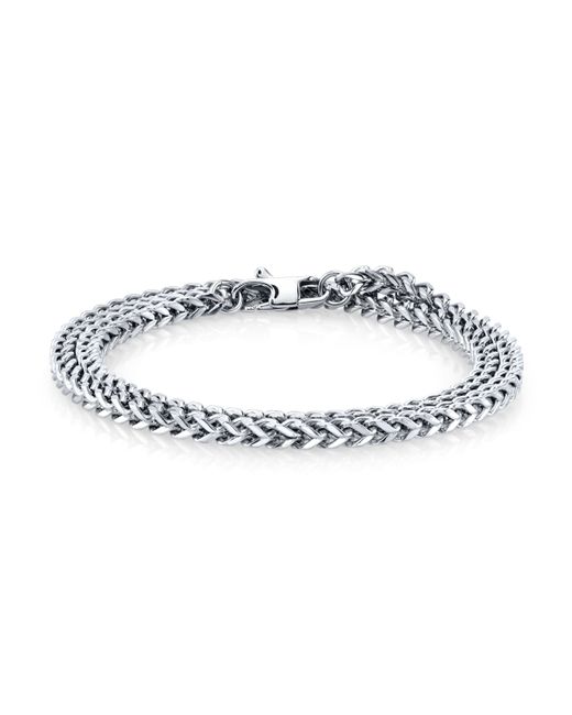 He Rocks Stainless Steel Franco Chain Bracelet 8.5 Length