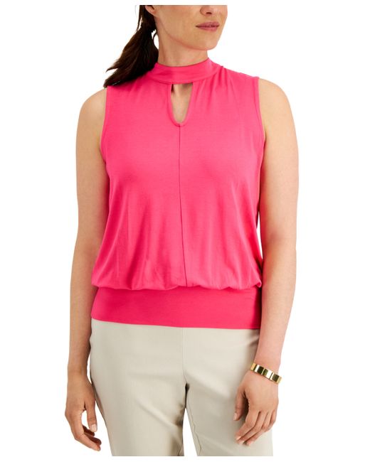 Jm Collection Keyhole Mock Neck Top Created for Macys