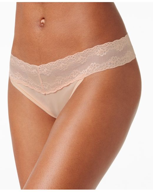Natori Bliss Perfection Lace-Waist Thong Underwear 750092