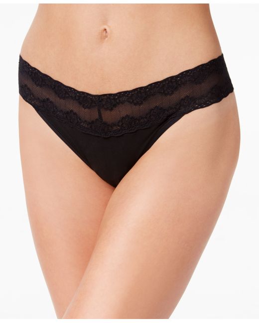 Natori Bliss Perfection Lace-Waist Thong Underwear 750092